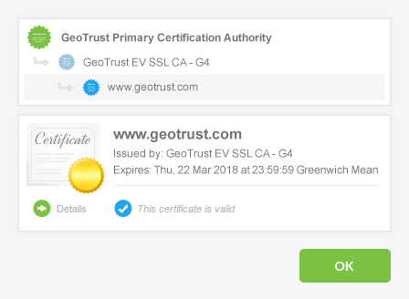 Extended Validation SSL Certificate